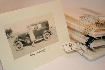 Vintage Photo Anniversary Note Cards