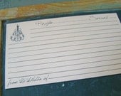 Chandelier Recipe Cards in Peach