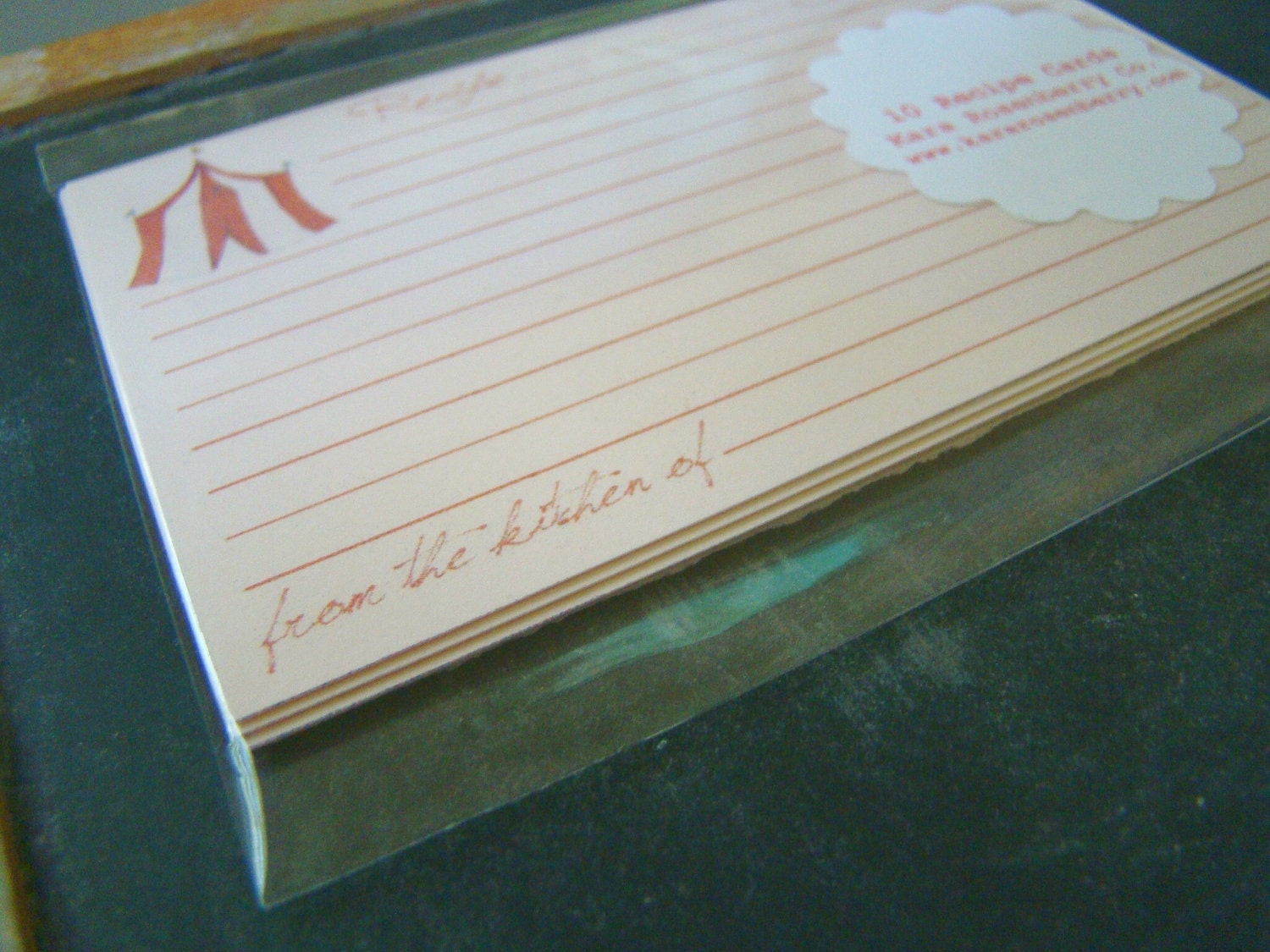 Circus Recipe Cards on Pink