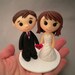 Reserved for Selanorris--Custom Cake Topper personalized for Wedding or Anniversary--Teeny Topper style