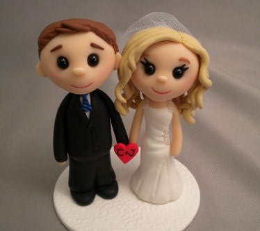 Wedding Cake Topper  Personalized --Teeny Topper