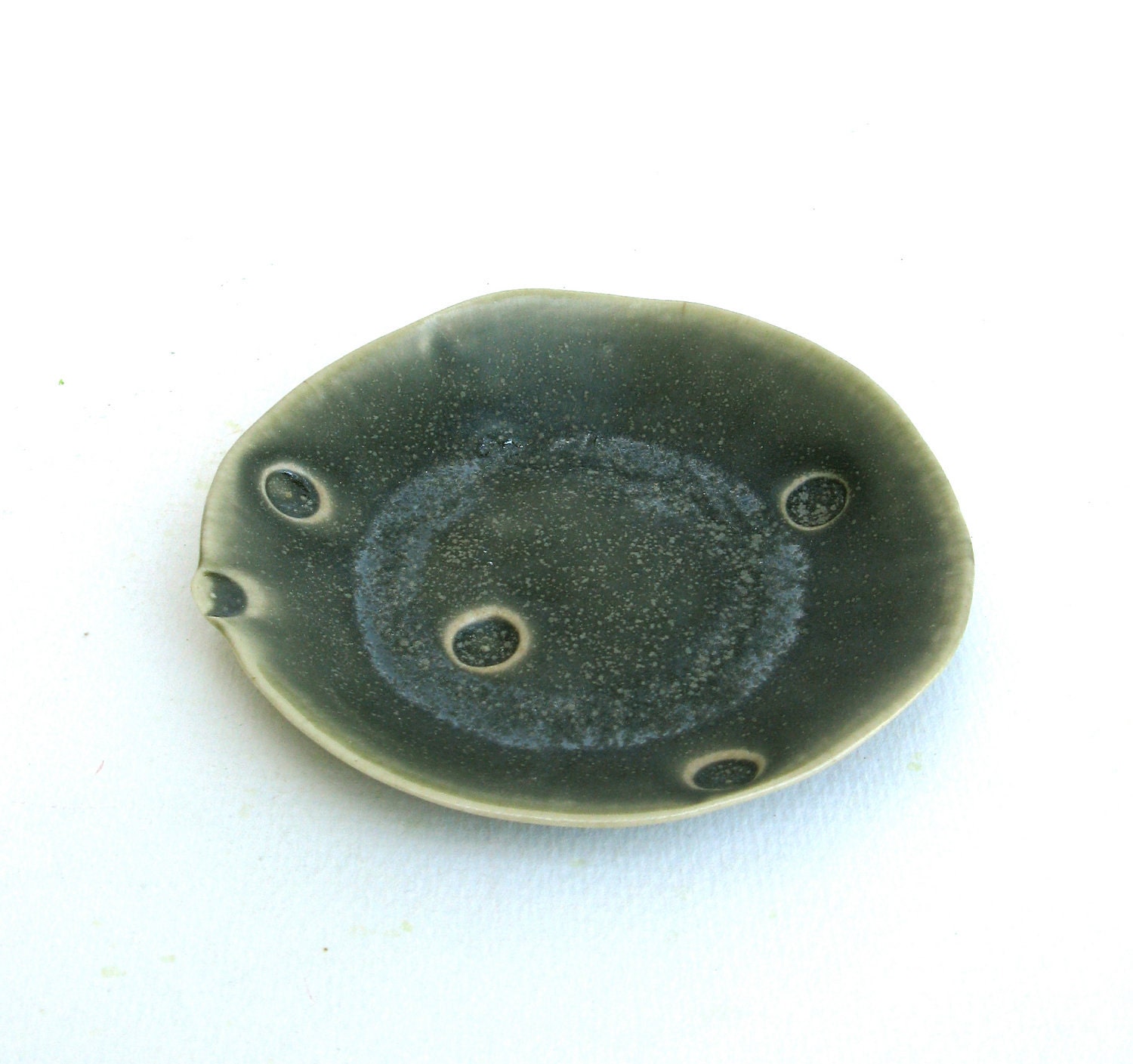 hand built porcelain dot dish