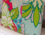 Handmade Flower Fabric Quilted Postcard