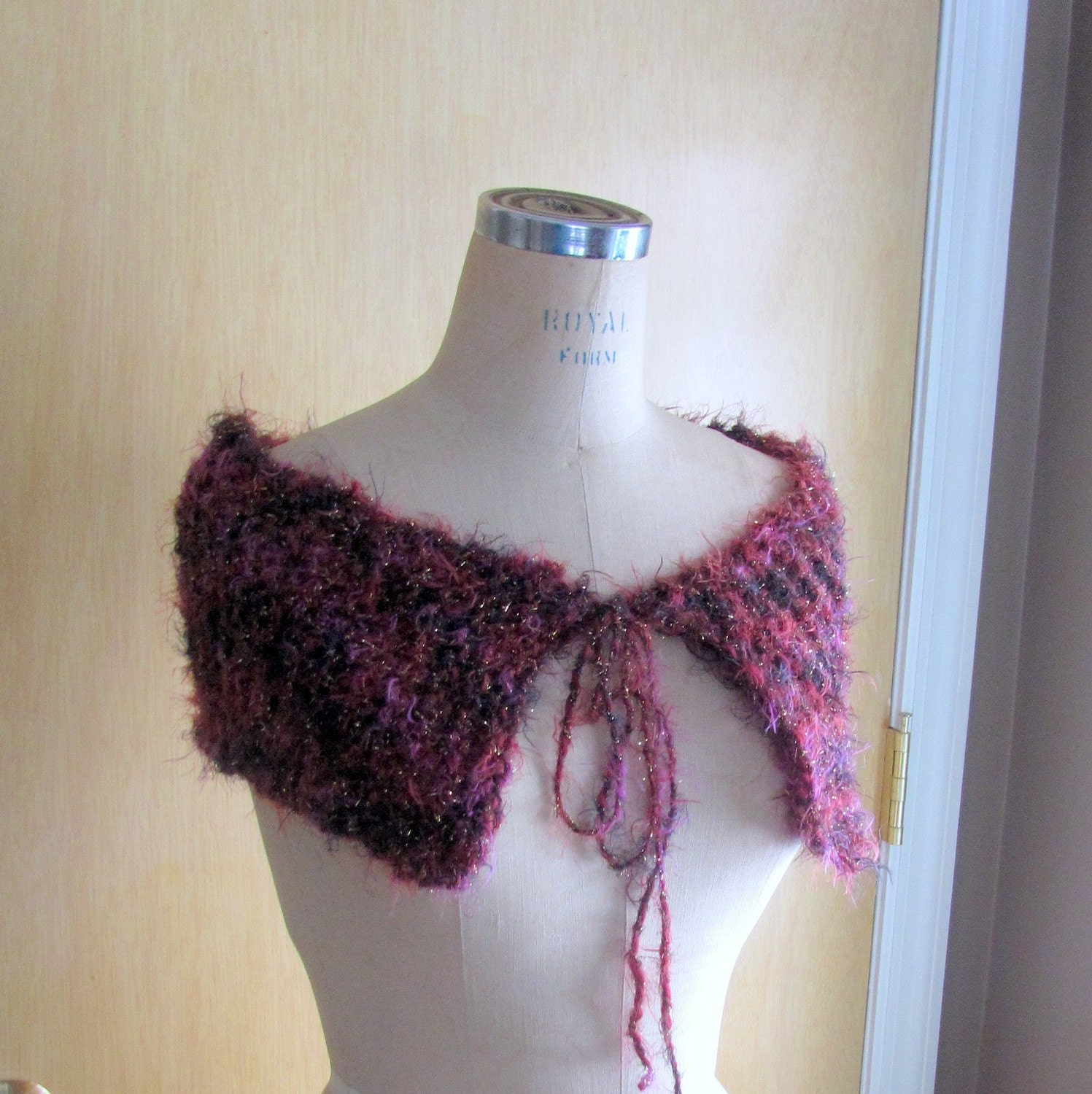Maroon Red Shimmer Glitter Shrug Wrap - MegnificentCo Maroon Red Shimmer Glitter Shrug Wrap - MegnificentCo