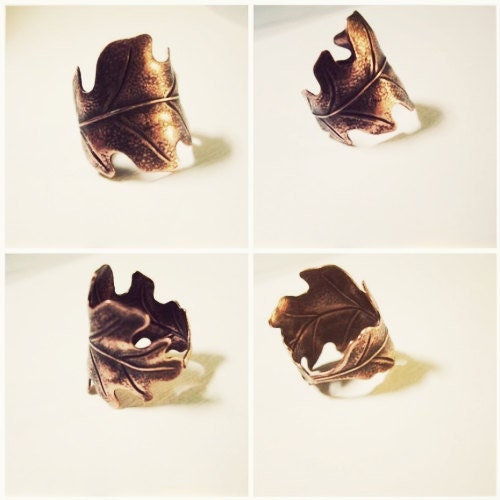 Leaf bronze Ring