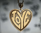 Hippie Love Heart Necklace - Made in USA Stamping
