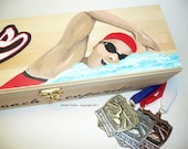 SALE Wood Keepsake Box or Jewelry Box Custom Hand Painted to meet your design needs for your coach, teacher, grandparents, kids