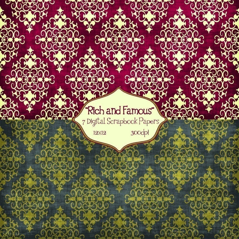 Digital Scrapbook Paper Pack