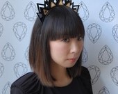The Fitzgerald gold mirror spike headband / necklace