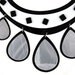 The Hearst silver mirror drop necklace