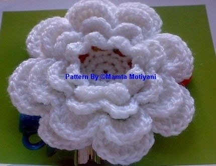 Rose Embellishment Applique PDF Crochet PATTERN Large