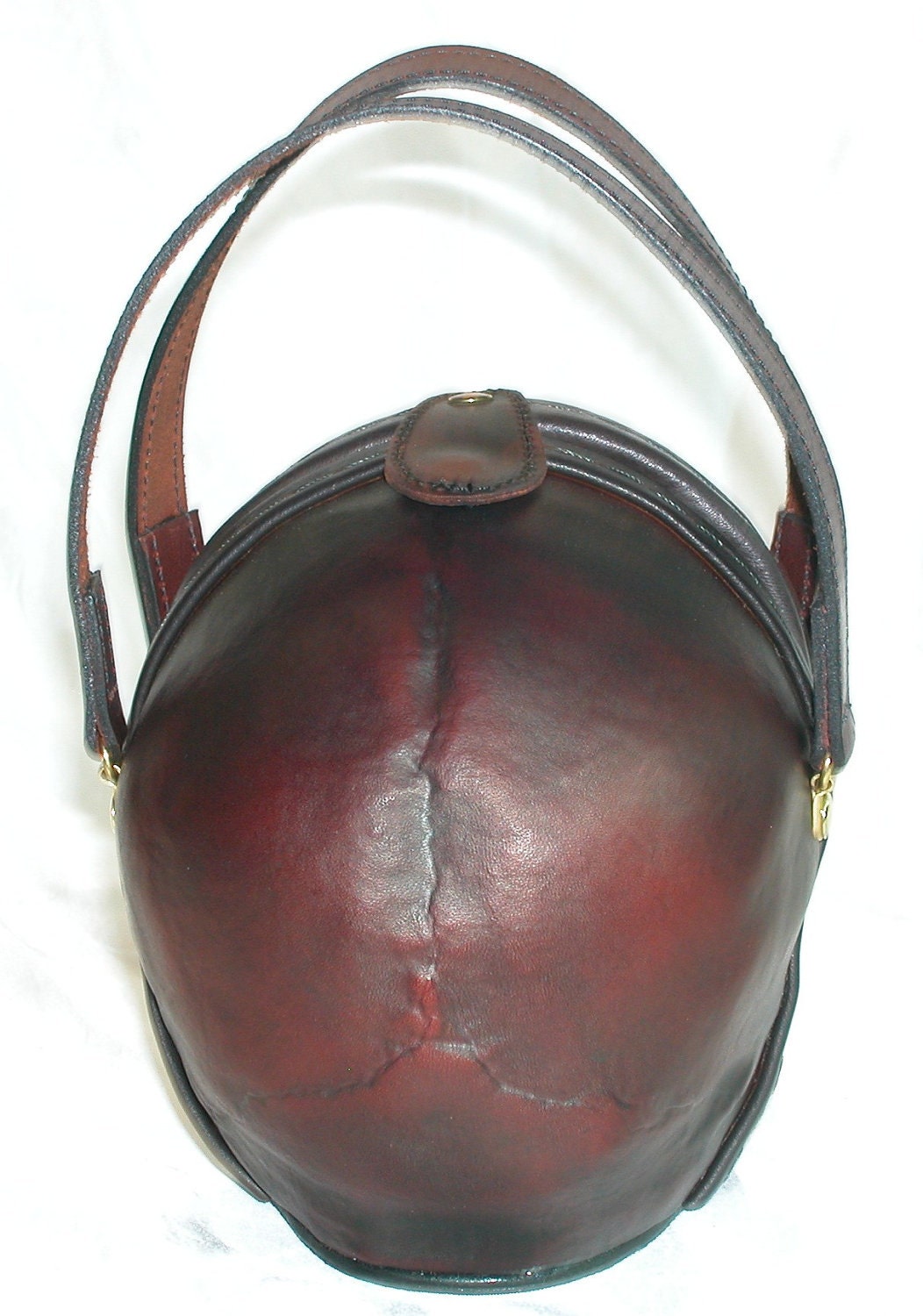 Leather Skull Purse Clutch in OxBlood