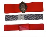 70s Vintage Stretch Belts One size fits Most set of Three