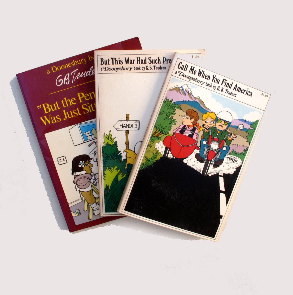 Doonesbury GB Trudeau set of three PB 70s Vintage