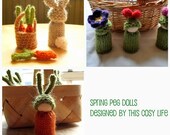 WALDORF KNITTING PATTERN- 3 Spring Dolls