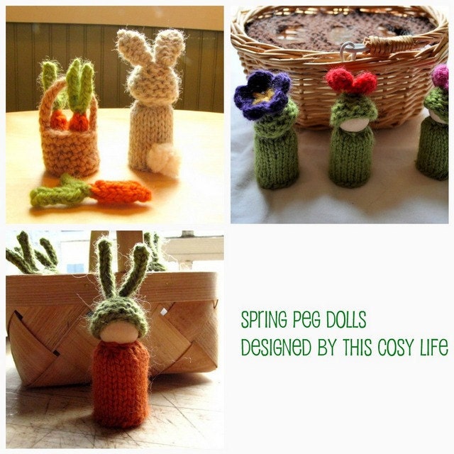 WALDORF KNITTING PATTERN- 3 Spring Dolls