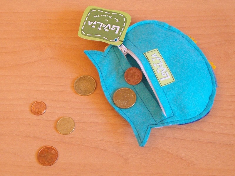 Blue RainbOWL -Purse-