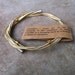 Recycled Guitar Strings - Restored Guitar String Gold Color SLIM Bracelet