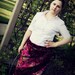Fashion Pencil Skirt, burgundy paisley, knee length, custom made to order, sizes XS, S, M, L