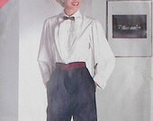 Simplicity Pattern 5142 - Women's French Cuff Blouse and Pleated Pants Pattern - Size 14 - 1980's See and Sew Pattern