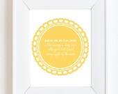 5x7 Marriage is print Best friend sleep over