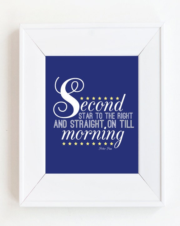 5x7 Peter Pan quote print