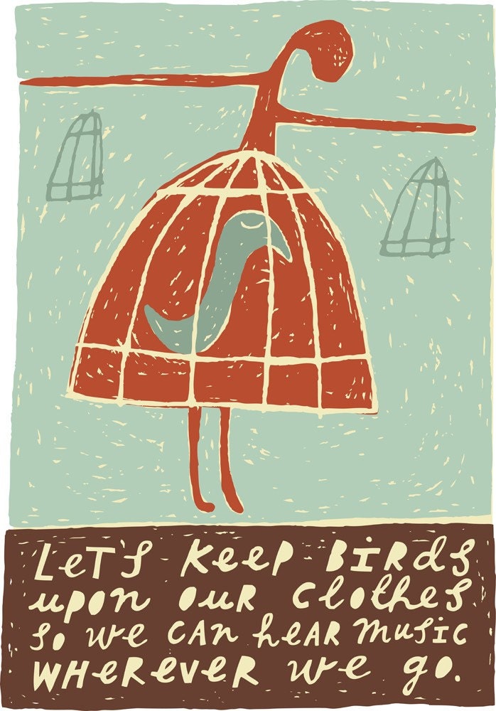 Let's Keep Birds Upon Our Clothes - Fine Art Print (Large)