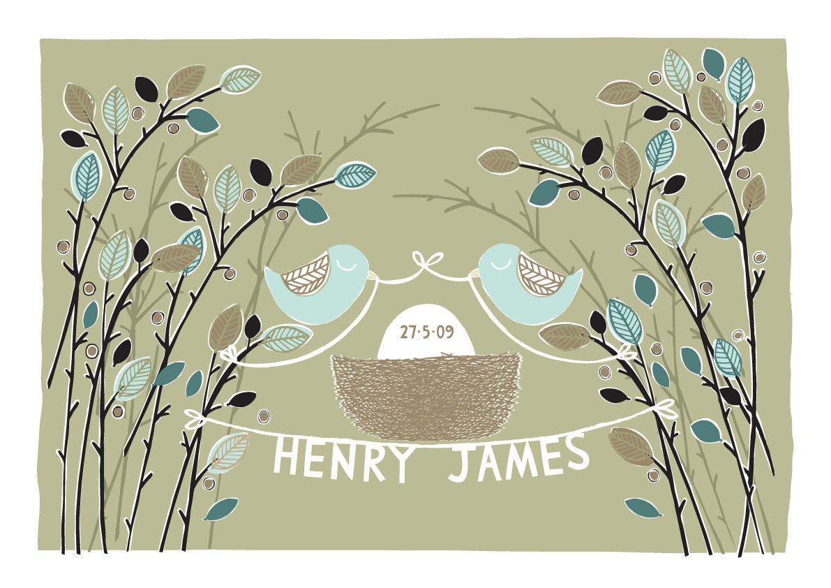 Baby birds - Personalized Fine Art Print (Medium)