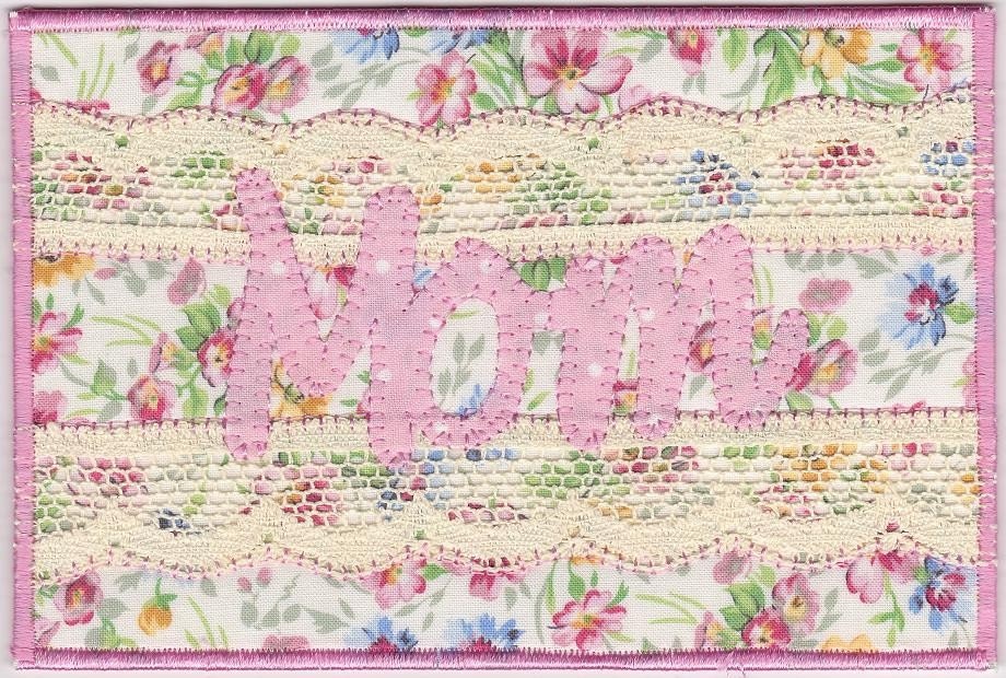 Mom Fabric Postcard