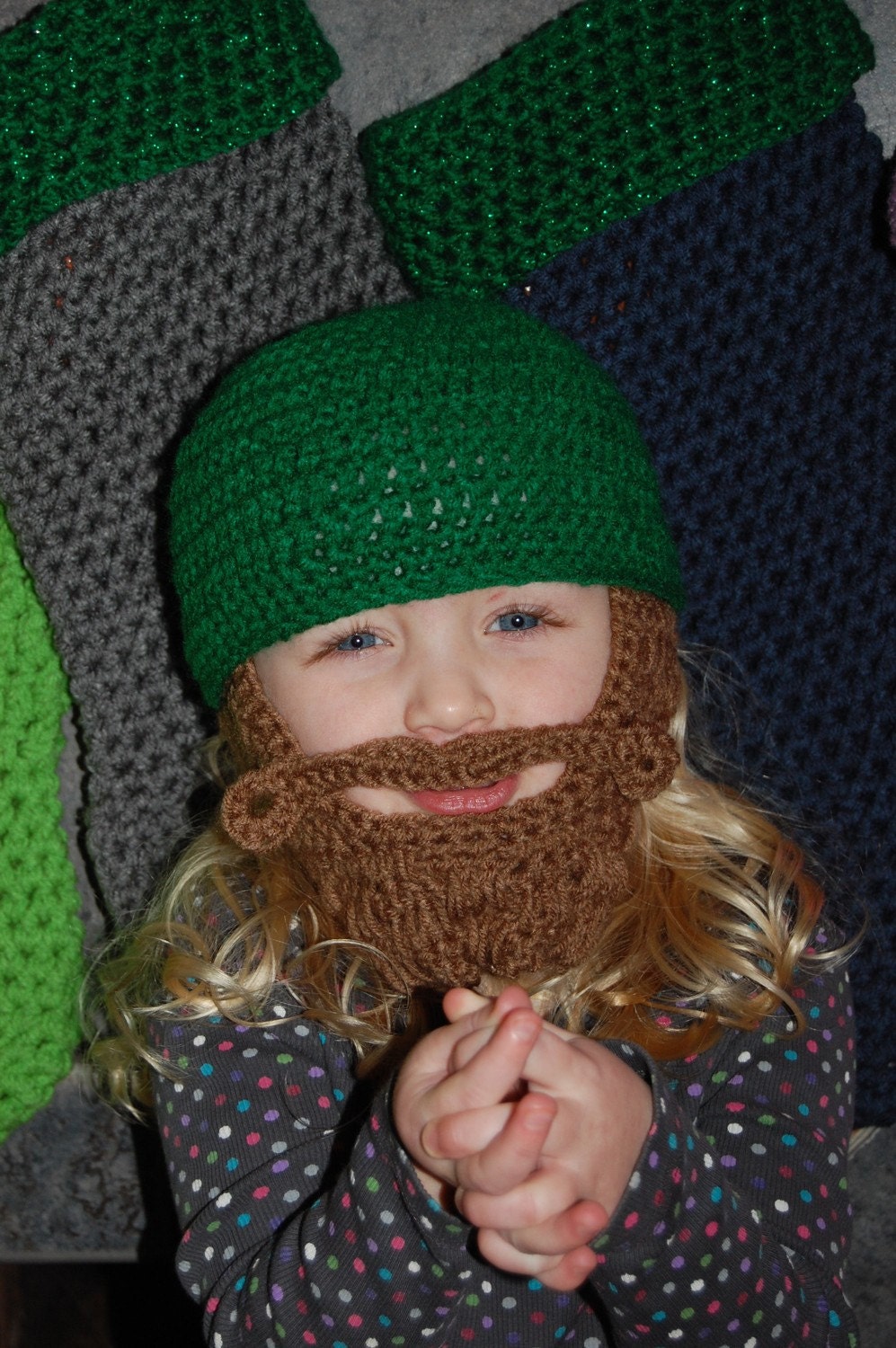 Made Upon Ordering Beard Beanie Child Size 2 to 4 Can Customize Size