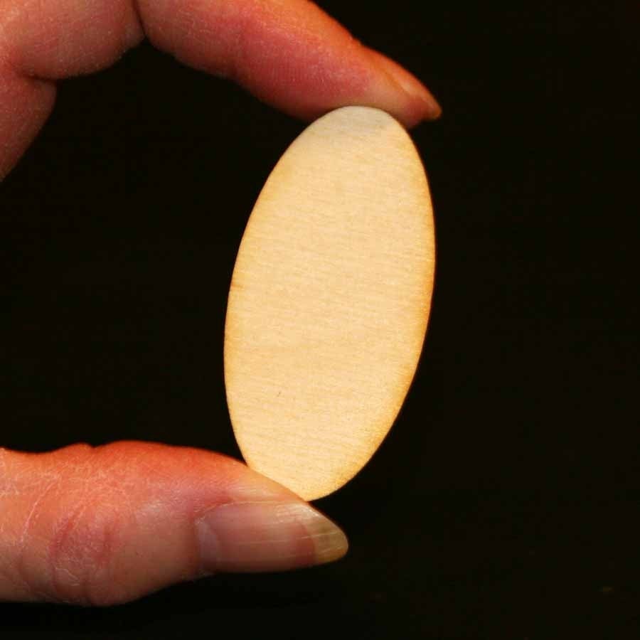 100 - Oval - 2 x 1  x 1/8 inch unfinished wood