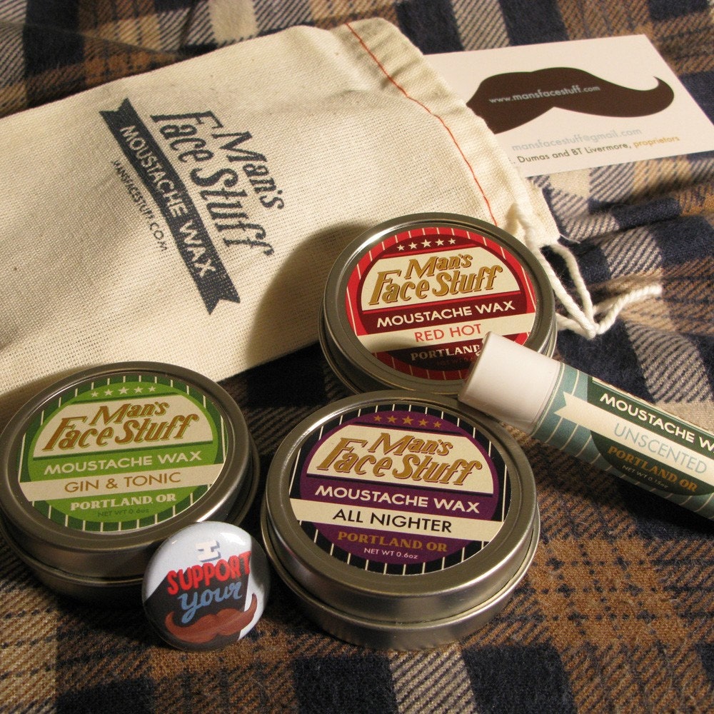 Moustache Wax Action Pack - All Four Scents and More