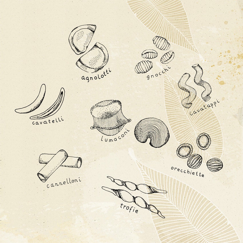 Pasta Series 1 - Giclee Print, 7x7