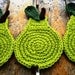 Crochet Pear Coasters (pick your six) - Autumn