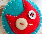 ES558A/049 - Clip Art Inspired Cat Design Handmade Felt Pin
