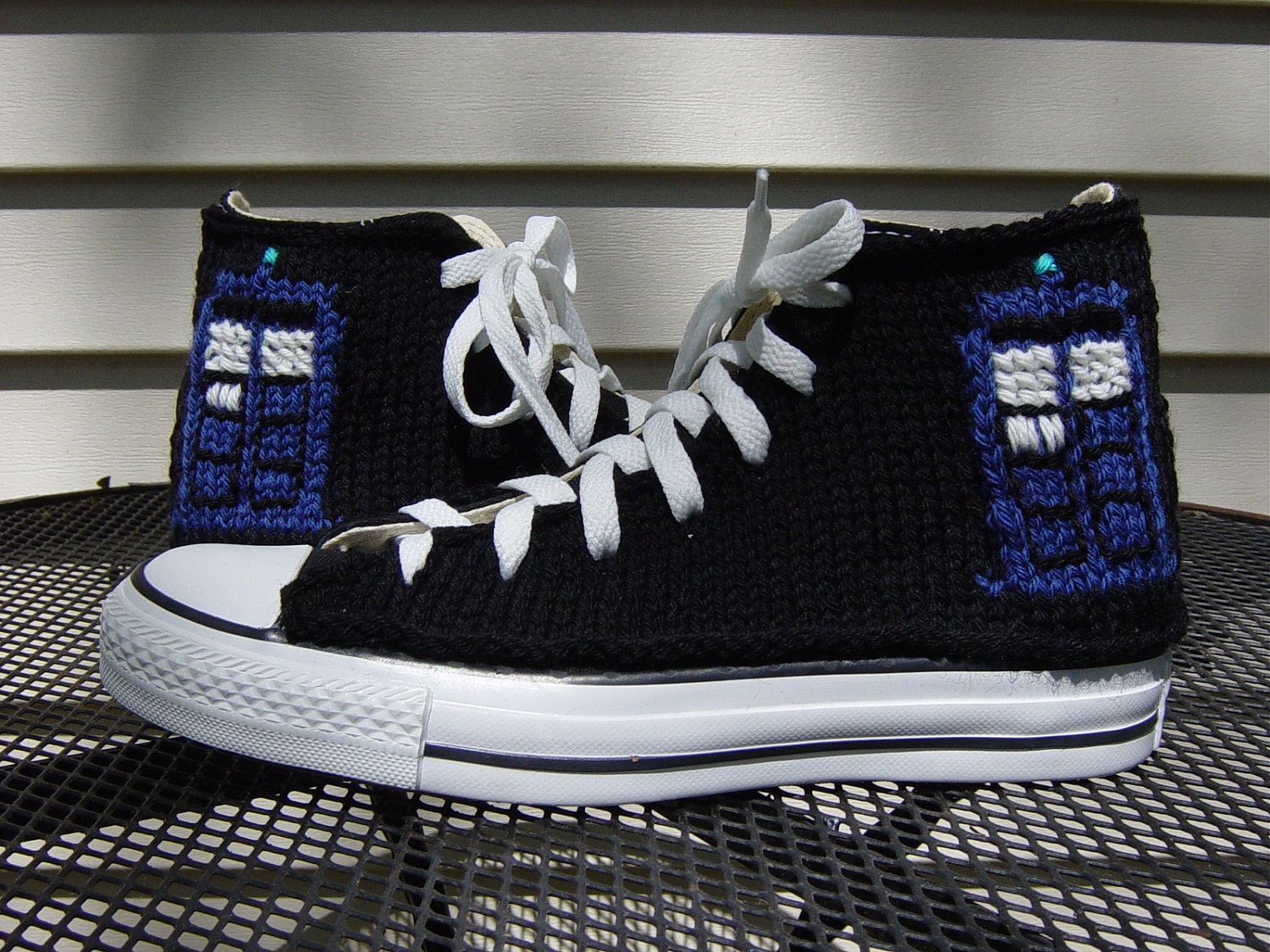 Dr. Who TARDIS Knit Chucks