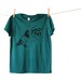 Hooray Brooklyn Pigeon, Youth Kid Tshirt, Hand-Printed Ecofriendly Lithograph, American Apparel Evergreen, Youth 8