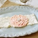 RUTH - Cream and peach lace rose headband