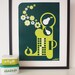Letter P - from the alphabet series, bold mod A3 poster print