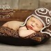 SALE Gnome Hat - Wee Little Gnome Topper - Earthen Swoosh Topper- Newborn