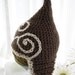 SALE Gnome Hat - Wee Little Gnome Topper - Earthen Swoosh Topper- Newborn