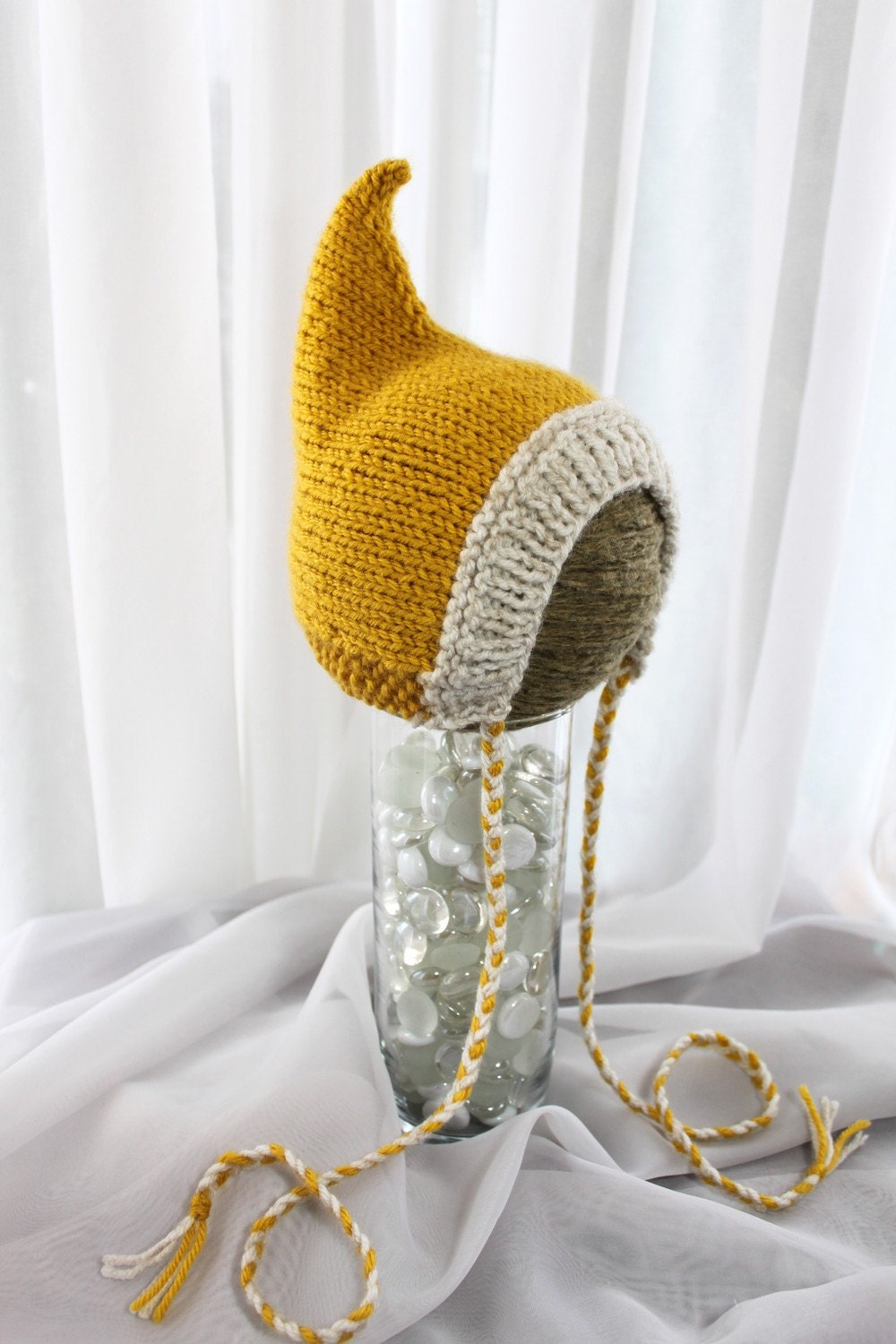 Pixie Hat - Wee Little Pixie Hood - Sunshine Yellow - newborn