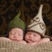 Gnome Hats - Twin Toppers - Two Wee Little Gnome Toppers In The Colors of Your Choice - NEWBORN