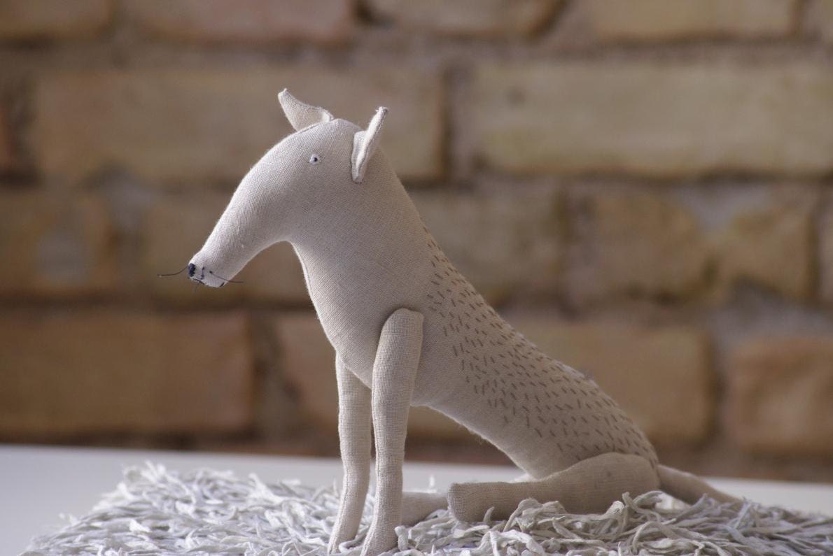 My white wolf/soft sculpture