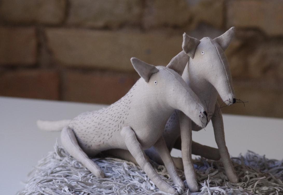 My white wolf/soft sculpture