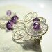 P u r p l e D a n c i n g - amethyst and silver long earrings