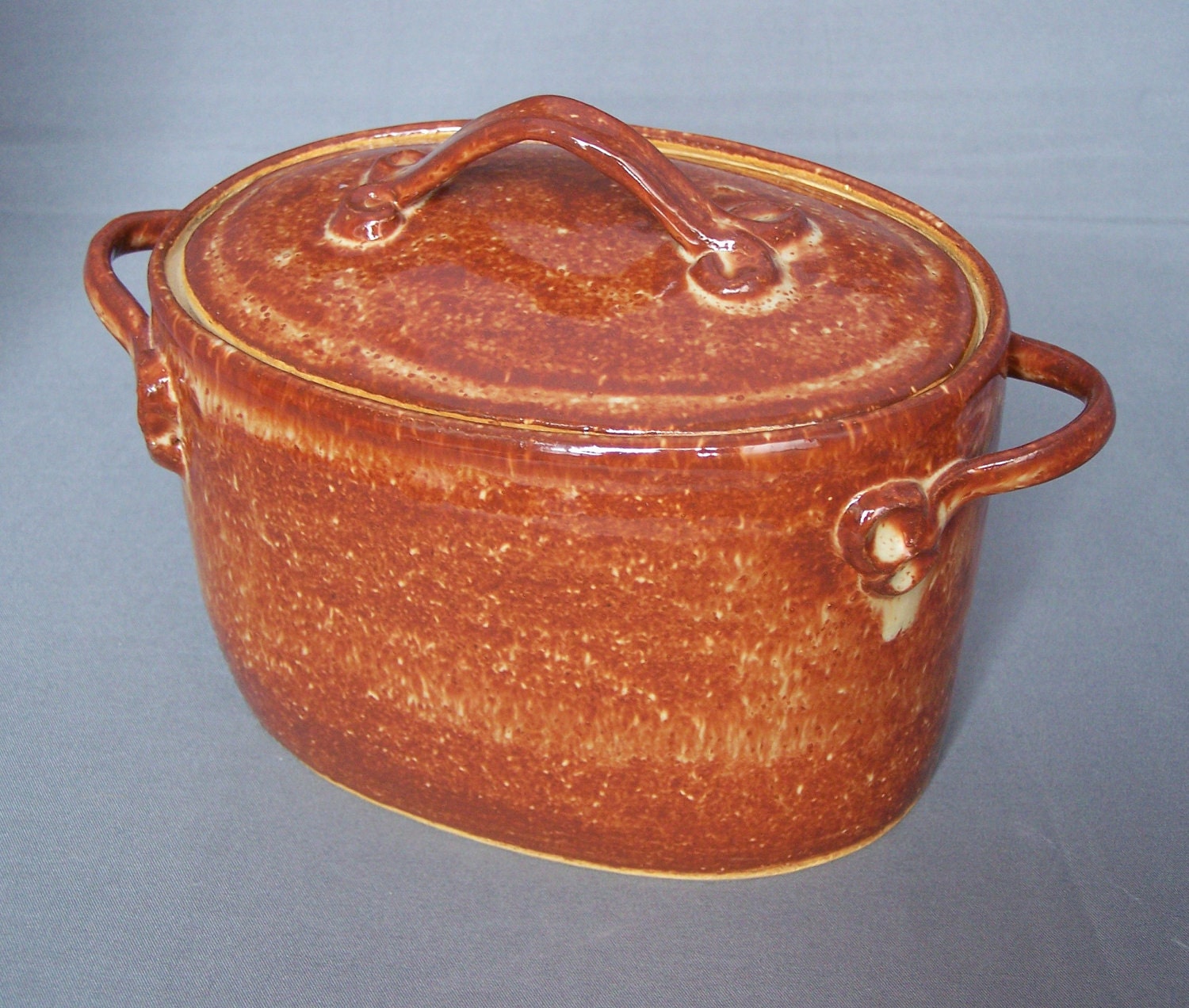 Albany Oval Lidded Container with Decorative Handles
