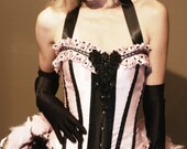 COTTON CANDY Circus Burlesque Corset Costume Pink Black