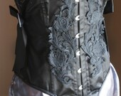 COTTONMOUTH- Gothic Burlesque Corset Costume  Black STEAMPUNK