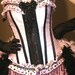 COTTON CANDY Circus Showgirl Burlesque Dress Corset Costume Pink Black for Halloween